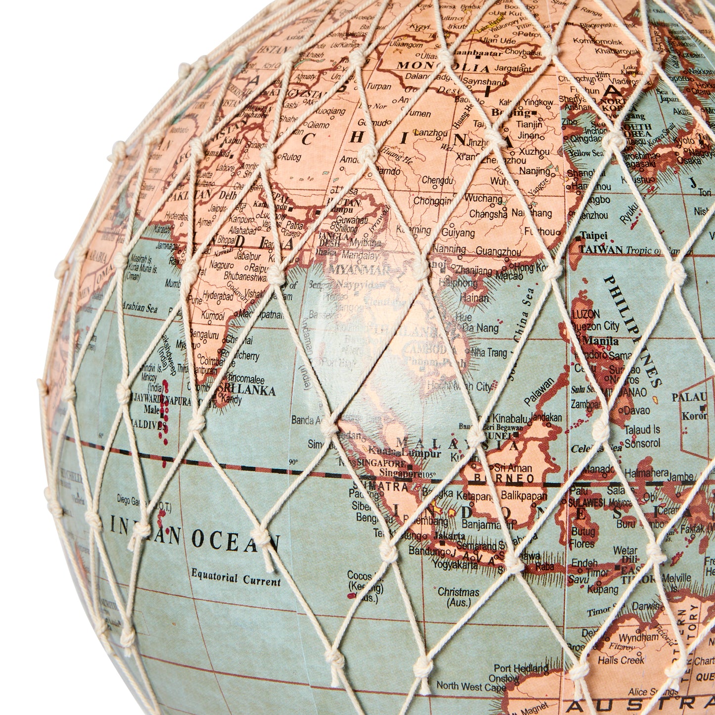 Globe Balloon 20cm, Vintage Blue