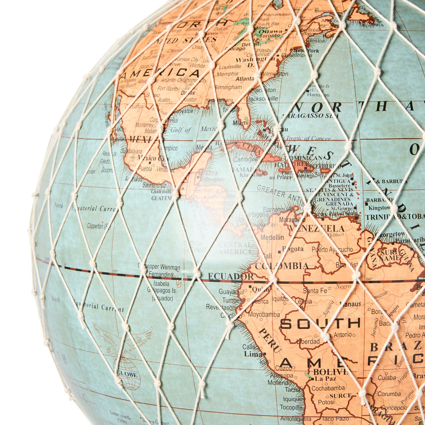 Globe Balloon 30cm, Vintage Blue