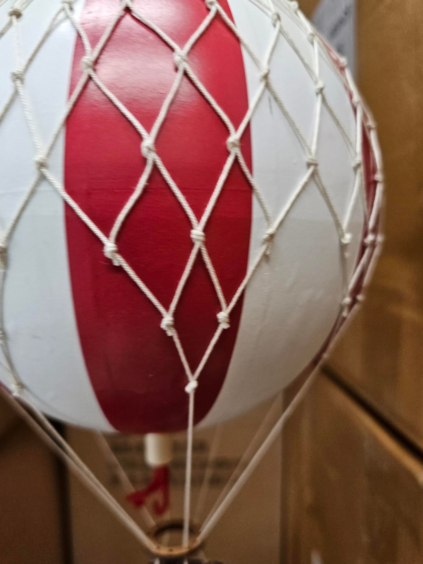 Hot Air Balloon, 30cm, Cherry Red