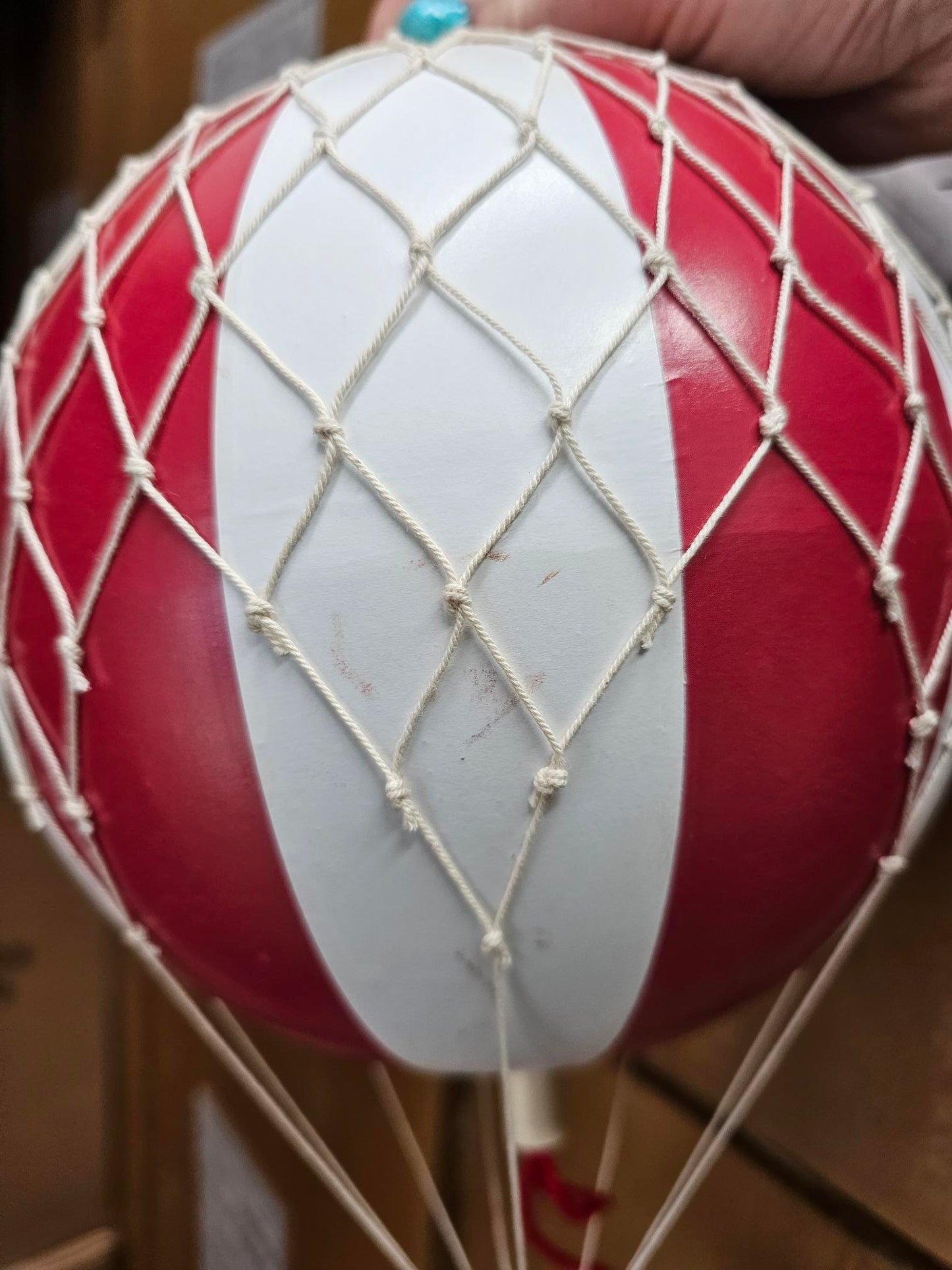 Hot Air Balloon, 30cm, Cherry Red