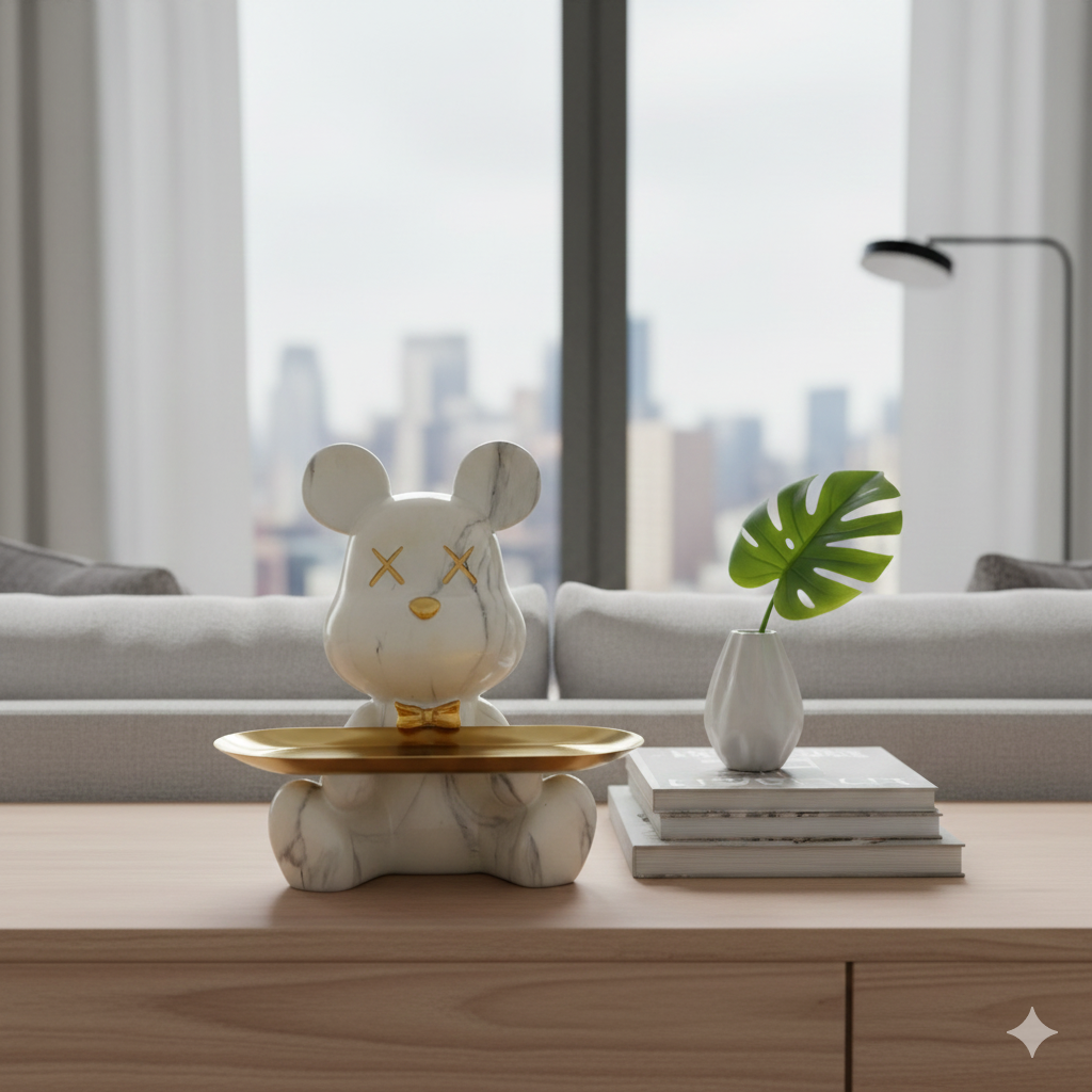 Bear Brick Tray, Marbled