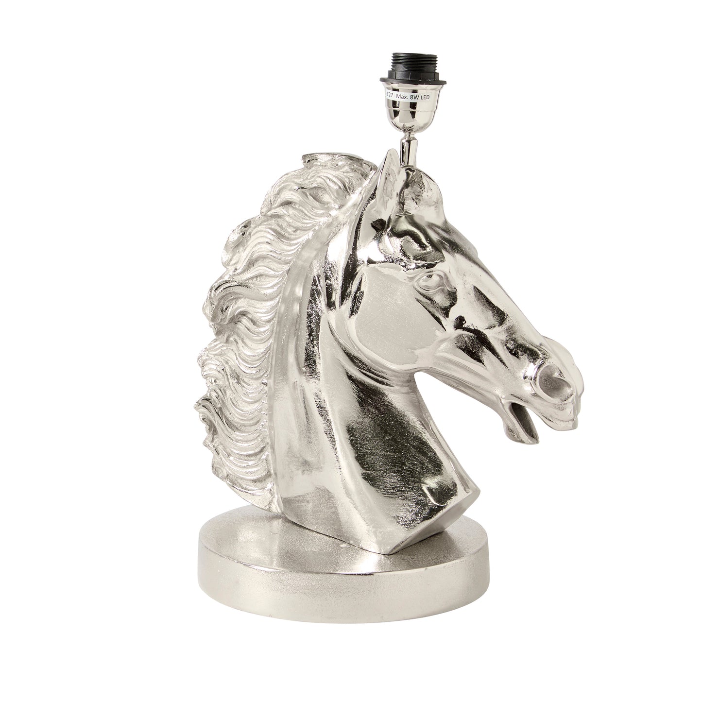 Horse Lamp, Nickel