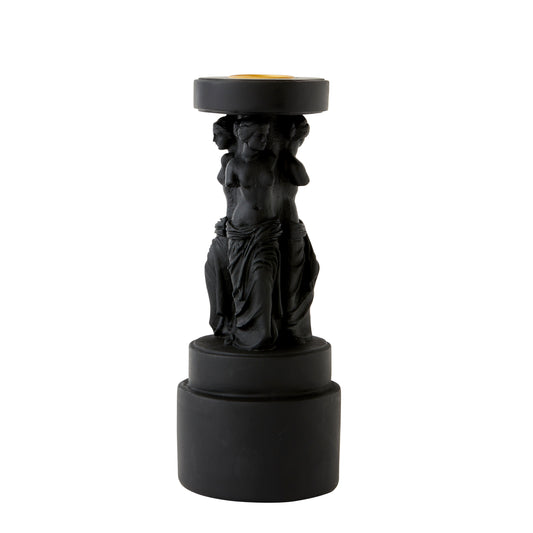 Goddess Candle Holder, Black