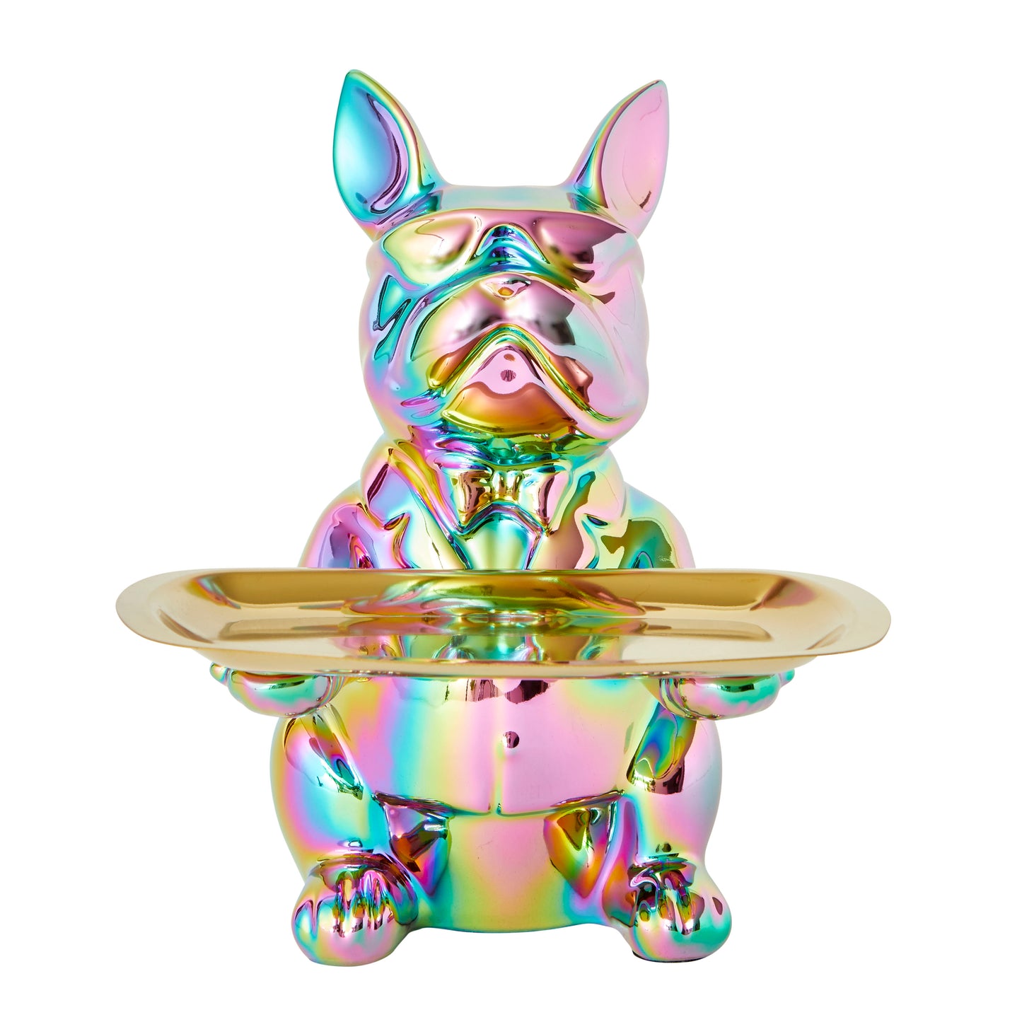 Bulldog Tray Rectangle, Metallic Rainbow