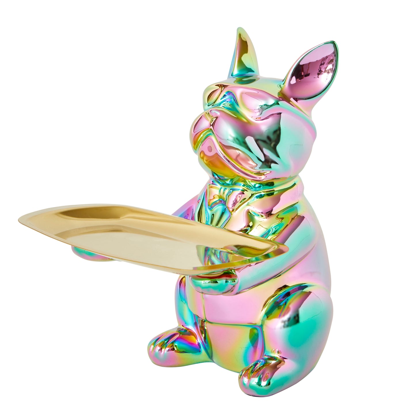Bulldog Tray Rectangle, Metallic Rainbow