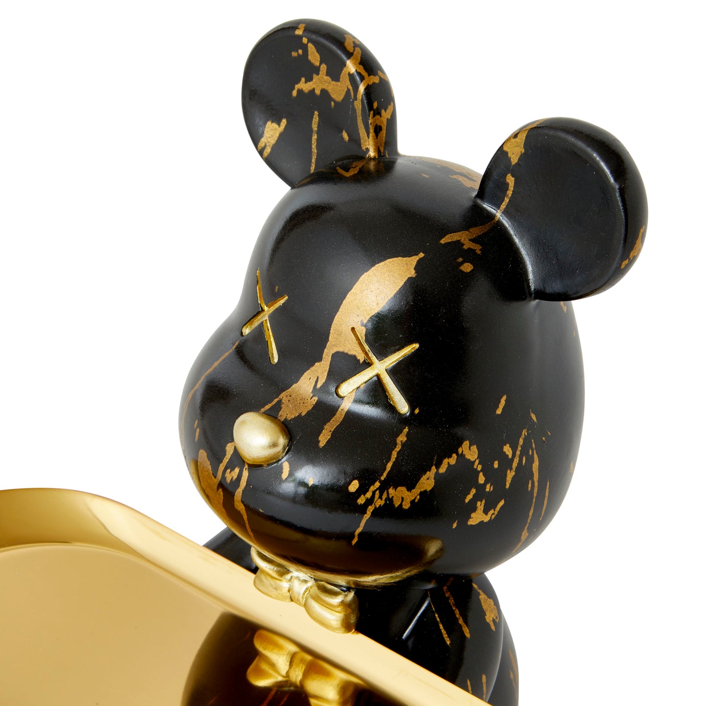 Bear Brick Tray Black/Gold