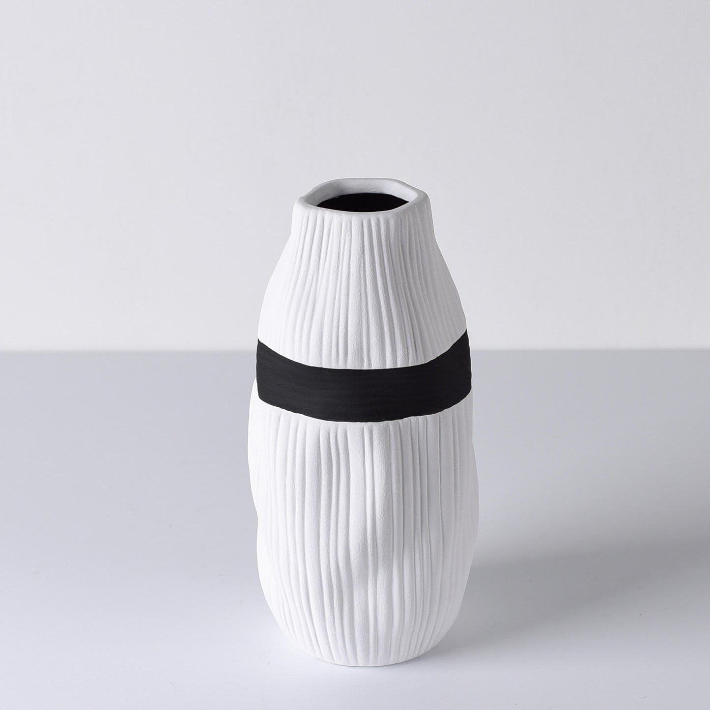 Stripe Vase White